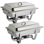 Milan chafing dish 9L | 2x | Met 72-pak brandpasta gel |, Verzenden, Nieuw in verpakking