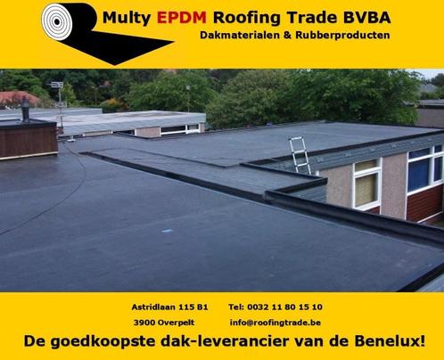 EPDM rubber dakbedekking uit een stuk div va €8,50p/m² excl, Doe-het-zelf en Bouw, Dakpannen en Dakbedekking, Overige typen, Gebruikt