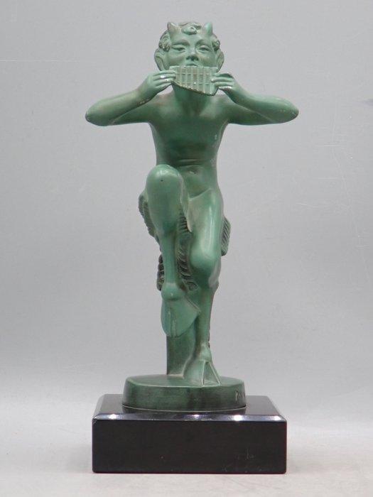 Max LeVerrier - Mascotte - Faune à la Flûte - Metaal, Antiquités & Art, Art | Objets design
