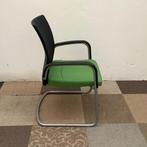 vergaderstoel Ahrend, groene/zwarte stoffering - grijze, Huis en Inrichting, Stoelen, Gebruikt, Zwart, Eén