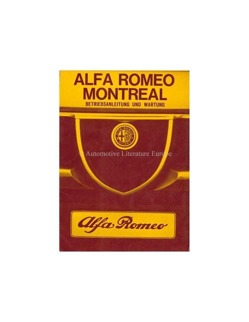 1972 ALFA ROMEO MONTREAL INSTRUCTIEBOEKJE DUITS, Autos : Divers, Modes d'emploi & Notices d'utilisation