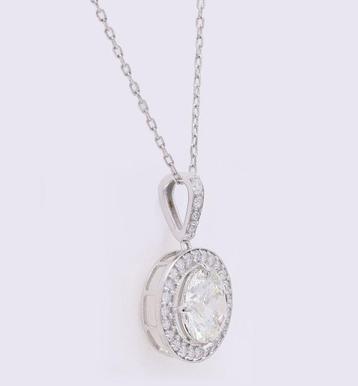 Zonder Minimumprijs - Hanger - 14 karaat Witgoud - 2.37ct.