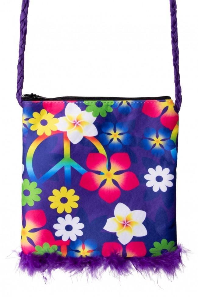 Tasje Flower Power, Hobby en Vrije tijd, Feestartikelen, Nieuw, Verzenden