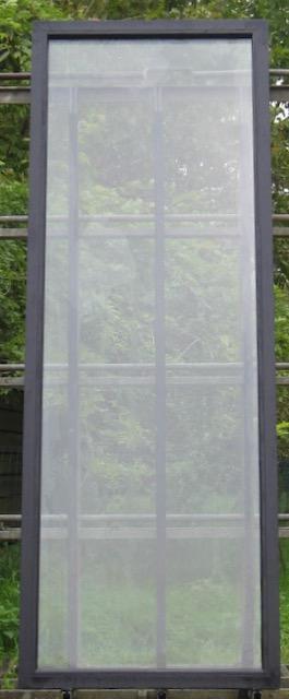 pvc raam , chassis , venster ,kozijn 91 x 257 zwart ral 9011, Doe-het-zelf en Bouw, Raamkozijnen en Schuifdeuren, Inclusief glas