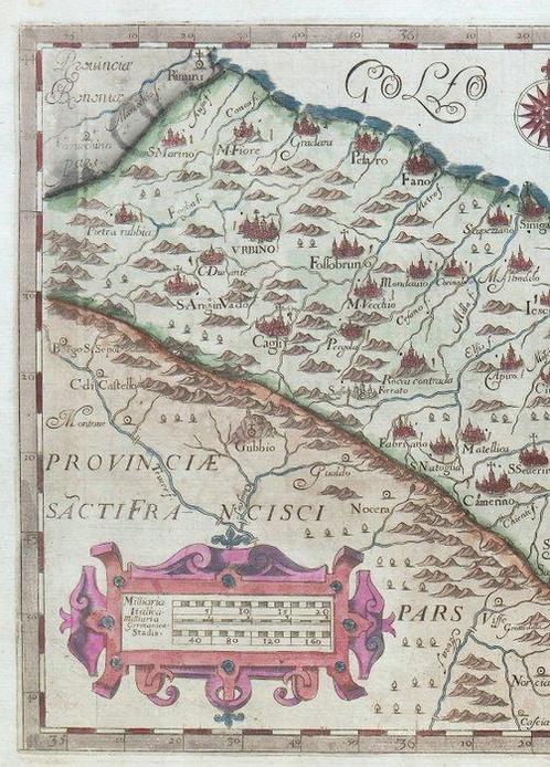 Italië - Marche (kaart + beschrijvingsblad); J. Montecalerio, Boeken, Atlassen en Landkaarten