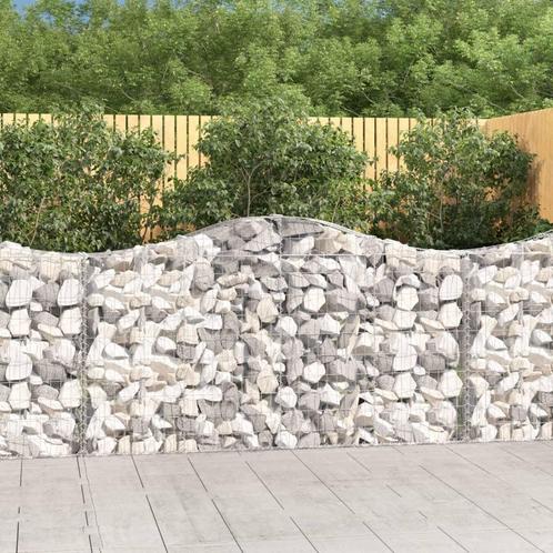 vidaXL Schanskorven 2 st gewelfd 200x30x100/120 cm ijzer, Tuin en Terras, Bloempotten, Nieuw, Verzenden