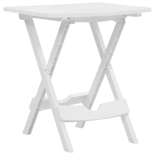 vidaXL Tuintafel inklapbaar 44,5x38,5x50 cm wit, Tuin en Terras, Tuintafels, Nieuw, Verzenden