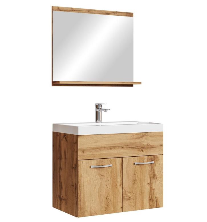 Badkamermeubel Montreal Set 02 60 x 35 cm Eiken Badmeubel, Huis en Inrichting, Badkamer | Badkamermeubels, Nieuw, Verzenden