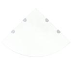 vidaXL Hoekschappen 2 st met chromen dragers 45x45 cm glas, Verzenden