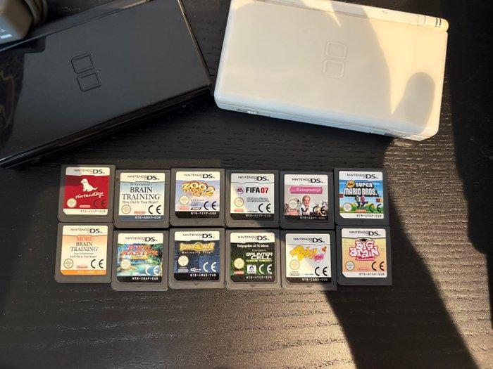 Nintendo, 2x - DS - Videogameconsole + games, Games en Spelcomputers, Spelcomputers | Overige Accessoires