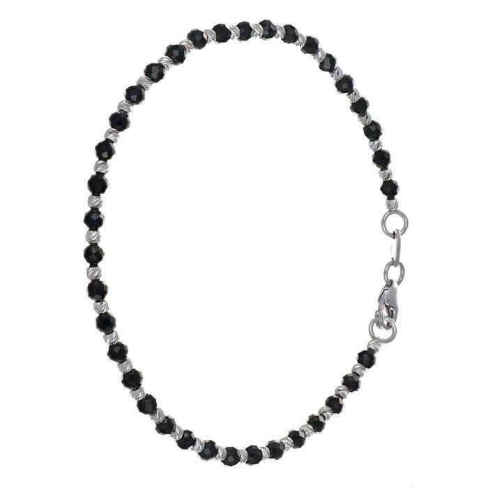 Armband - 18 karaat Witgoud Onyx, Handtassen en Accessoires, Armbanden