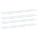vidaXL Wandschappen 4 st 100x20x1,5 cm bewerkt hout wit, Verzenden, Nieuw