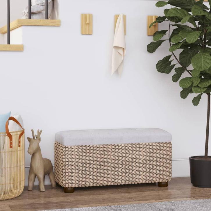 vidaXL Opbergbankjes 2 st met grijs kussen 69 cm, Huis en Inrichting, Overige Huis en Inrichting, Nieuw, Verzenden