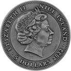 Niue. 5 Dollars 2022 Triton - Antique Finish, 2 Oz (.999)