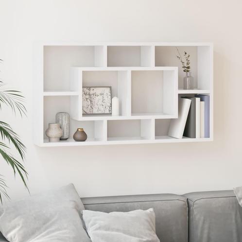 vidaXL Wandschap 8 vakken hoogglans wit, Huis en Inrichting, Kasten | Wandmeubels, Nieuw, Verzenden