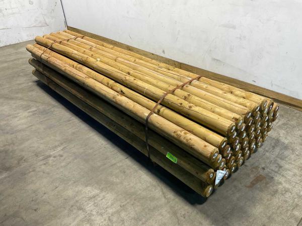 Veiling - 50x Paal rond gefreesd 1 zijde gekroond ø10x300cm, Tuin en Terras, Palen, Balken en Planken