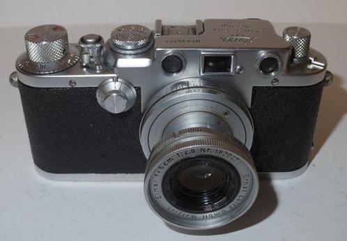 Leica IIIf black dial - 1950 - Elmar 5cm f2.8 lens - working, Verzamelen, Foto-apparatuur en Filmapparatuur