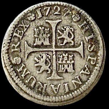 Espagne. Philippe V. Medio Real - 1727 JJ - Cuenca - (R1217), Postzegels en Munten, Munten | Europa | Niet-Euromunten