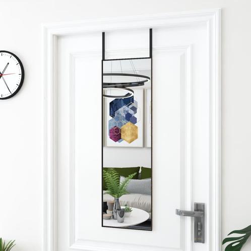 vidaXL Miroir de porte Noir 30x100 cm Verre et aluminium, Huis en Inrichting, Woonaccessoires | Spiegels, Verzenden