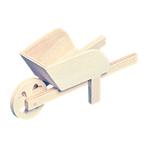 Houten kruiwagen, 12cm. Houten kruiwagen, 12cm., Nieuw