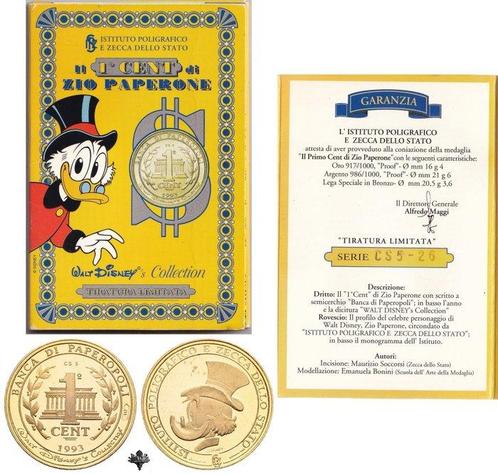 Walt Disney Collection 1 centesimo in ORO 917 carati - Primo, Livres, BD