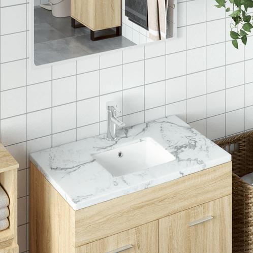 vidaXL Évier salle de bain blanc 39x30x18,5 cm, Bricolage & Construction, Sanitaire, Neuf, Envoi