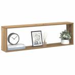 vidaXL Wandschappen kubus 2st 100x15x30cm bewerkt hout, Huis en Inrichting, Verzenden, Nieuw