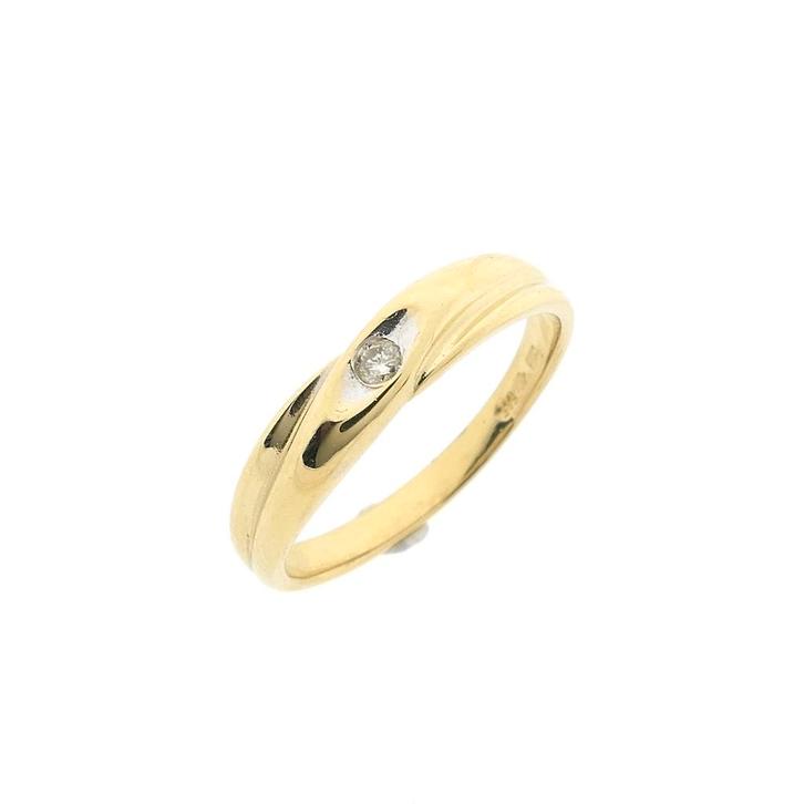 Gouden solitair ring met diamant | 0,04 ct. (gouden ring), Handtassen en Accessoires, Ringen, Dame, Met edelsteen, Overige kleuren