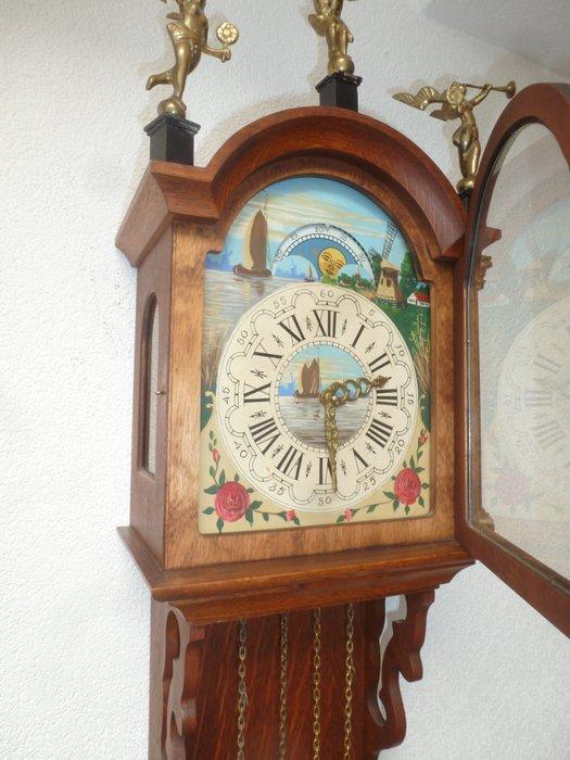 Horloge à queue frisonne - Bois, Laiton - 1950-1960, Antiek en Kunst, Antiek | Klokken