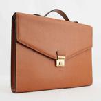 Lancel - Lancel Paris Camel Textured Leather Briefcase –, Handtassen en Accessoires, Nieuw