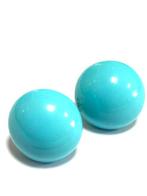 Turquoise - Zilver - Oorbellen