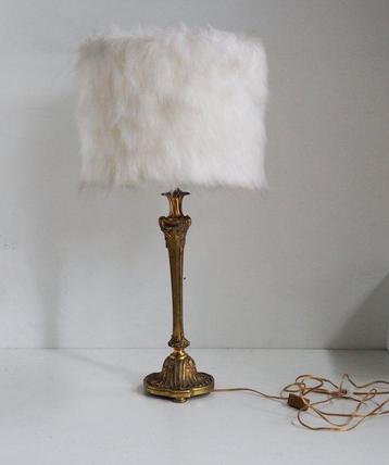 Tafellamp - Brons - Art nouveau-stijl messing lamp /