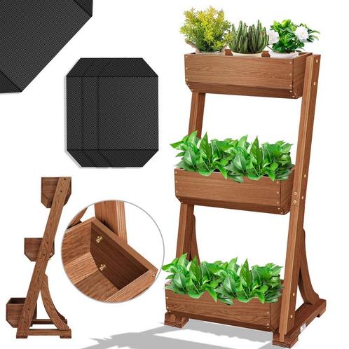 KESSER® Verticale Tuin met 3 Plantenbakken - Kweekbak inclus, Huis en Inrichting, Woonaccessoires | Overige, Verzenden