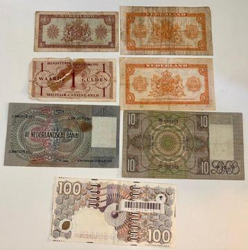 Nederland. - 7 Banknotes - Various Dates (Zonder beschikbaar voor biedingen