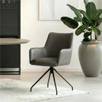 Set van 8 Leren draaibare eetkamerstoelen Wave - Toledo, Huis en Inrichting, Stoelen, Ophalen of Verzenden, Nieuw, Leer