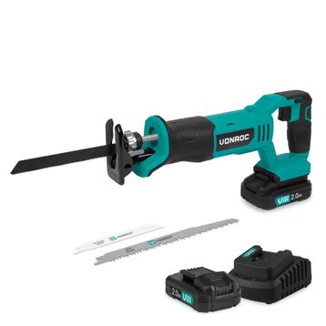 Accu Reciprozaag 20V | Incl. 3 Zaagbladen - Incl. 2x 2.0Ah, Verzenden