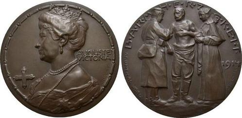 Bronze-gussmedaille 1914 Brandenburg-Preussen Pruisen Wil..., Postzegels en Munten, Penningen en Medailles, Verzenden