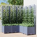 vidaXL Plantenbak met latwerk 120x120x136 cm polypropeen, Tuin en Terras, Verzenden, Nieuw