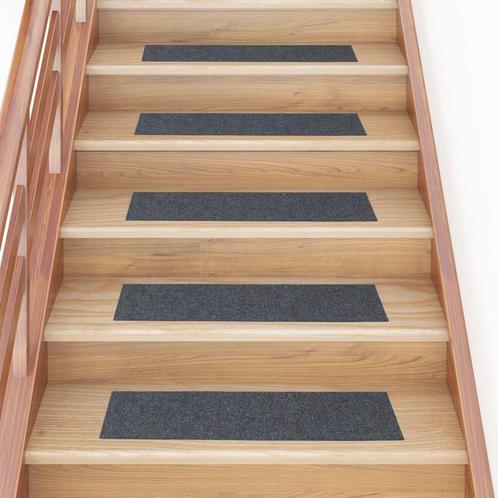 vidaXL Trapmatten zelfklevend 30 st 76x20 cm rechthoekig, Doe-het-zelf en Bouw, Ladders en Trappen, Nieuw, Verzenden