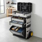 vidaXL Gereedschapswagen verrijdbaar 3-delig, Bricolage & Construction, Boîtes à outils, Verzenden