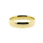 Gouden brede slavenarmband; Maat M, Ophalen of Verzenden