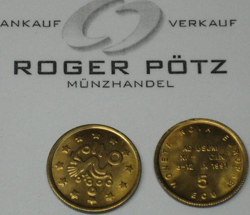 5 Ecu 1991 Belgie Pferd mit Riffelrand selten -, Postzegels en Munten, Munten | Europa | Niet-Euromunten, België, Verzenden