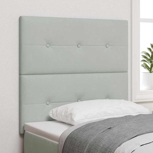 vidaXL Hoofdbord met Knopen Lichtgrijs 80 cm Velvet, Huis en Inrichting, Slaapkamer | Bedden, Nieuw, Verzenden
