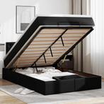 vidaXL Bed poef met matrassen en LEDs 120x190cm kunstleer, Verzenden, Nieuw