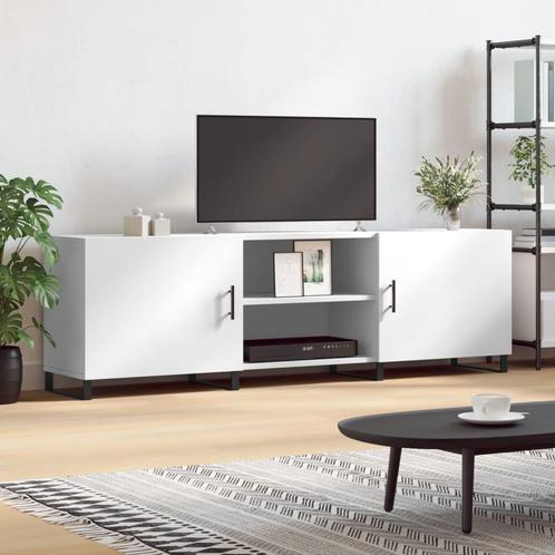 vidaXL Tv-meubel 150x30x50 cm bewerkt hout wit, Maison & Meubles, Armoires | Mobilier de télévision, Envoi
