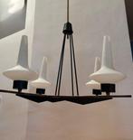 Kroonluchter - Verguld messing, Opaline glas - Lamp in, Antiek en Kunst, Antiek | Verlichting