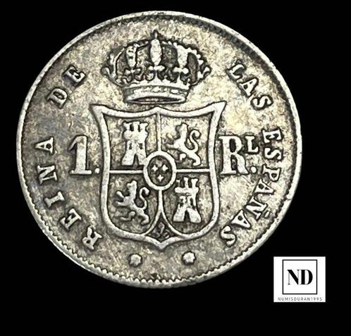 Koninkrijk Spanje. Isabel II. Real 1853 - Madrid (Zonder, Postzegels en Munten, Munten | Europa | Niet-Euromunten