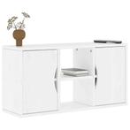 vidaXL Tv-meubel ODDA 79x24x40 cm massief grenenhout wit, Verzenden, Nieuw