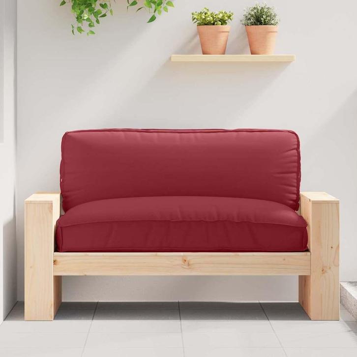 vidaXL Palletkussen voor zitting Wijnrood 120 x 80 x 12 cm, Huis en Inrichting, Woonaccessoires | Kussens, Nieuw, Verzenden