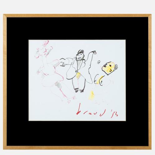 Herman Brood | Originele Tekening: Dansen, Antiek en Kunst, Kunst | Tekeningen en Fotografie, Verzenden